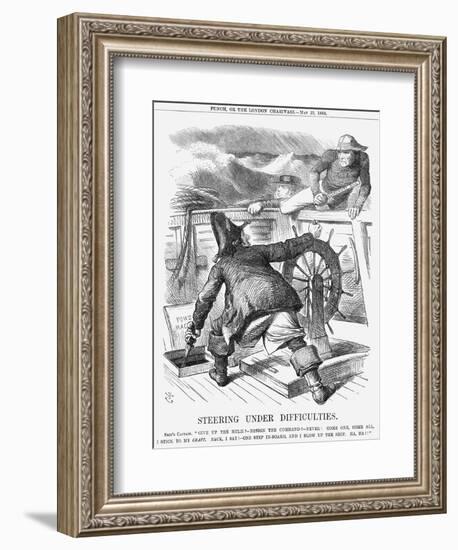 Steering under Difficulties, 1868-John Tenniel-Framed Giclee Print