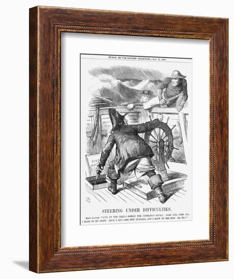 Steering under Difficulties, 1868-John Tenniel-Framed Giclee Print