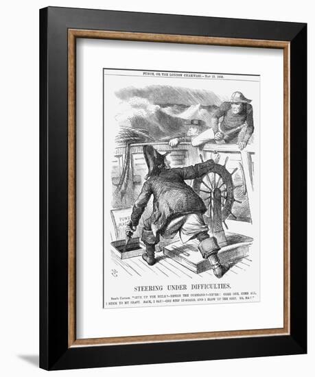 Steering under Difficulties, 1868-John Tenniel-Framed Giclee Print