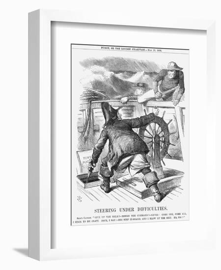 Steering under Difficulties, 1868-John Tenniel-Framed Giclee Print