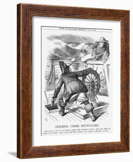 Steering under Difficulties, 1868-John Tenniel-Framed Giclee Print