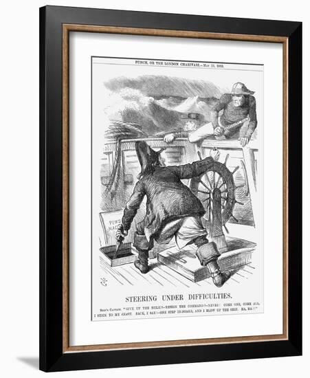 Steering under Difficulties, 1868-John Tenniel-Framed Giclee Print