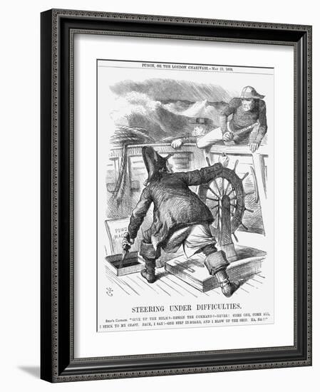 Steering under Difficulties, 1868-John Tenniel-Framed Giclee Print