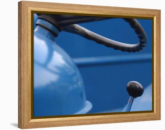 Steering Wheel and Gear Shift on Tractor-null-Framed Premier Image Canvas