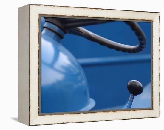 Steering Wheel and Gear Shift on Tractor-null-Framed Premier Image Canvas