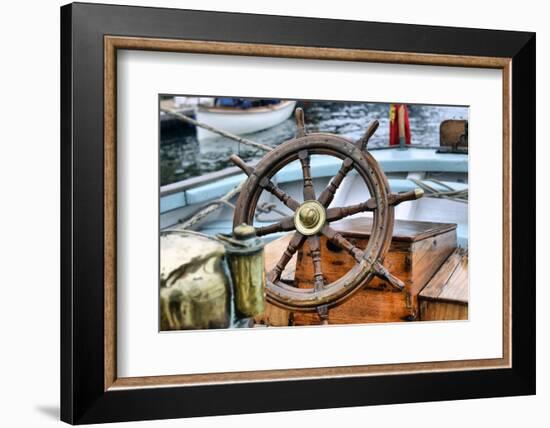 Steering Wheel Sailboat-nikitos77-Framed Photographic Print