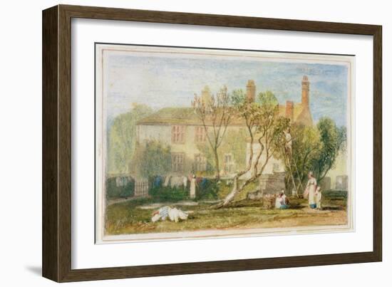 Steeton Manor House, Near Farnley, C.1815-18 (W/C on Paper)-J. M. W. Turner-Framed Giclee Print