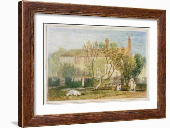 Steeton Manor House, Near Farnley, C.1815-18 (W/C on Paper)-J. M. W. Turner-Framed Giclee Print