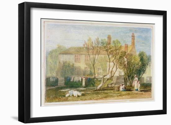 Steeton Manor House, Near Farnley, C.1815-18 (W/C on Paper)-J. M. W. Turner-Framed Giclee Print