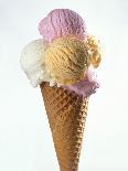Several Scoops of Different Ice Cream in One Cone-Stefan Oberschelp-Laminated Photographic Print