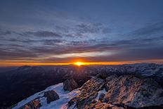 Sunrise in Watzmann with Dachstein Mountain and Steinernes Meer-Stefan Sassenrath-Photographic Print