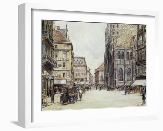 Stefanplatz, Vienna-Rudolf Bernt-Framed Giclee Print