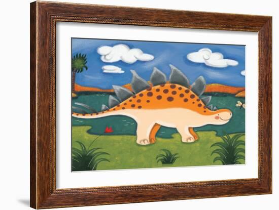 Steggy the Stegosaurus-Sophie Harding-Framed Art Print