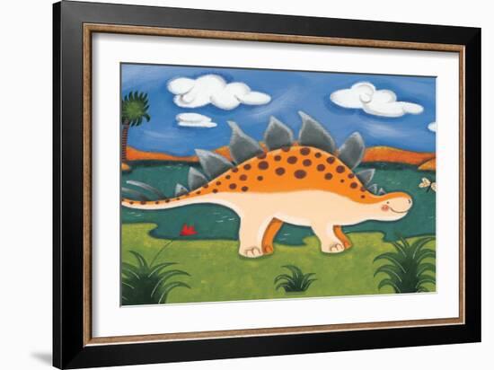 Steggy the Stegosaurus-Sophie Harding-Framed Art Print