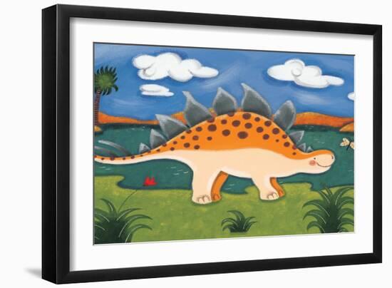 Steggy the Stegosaurus-Sophie Harding-Framed Art Print