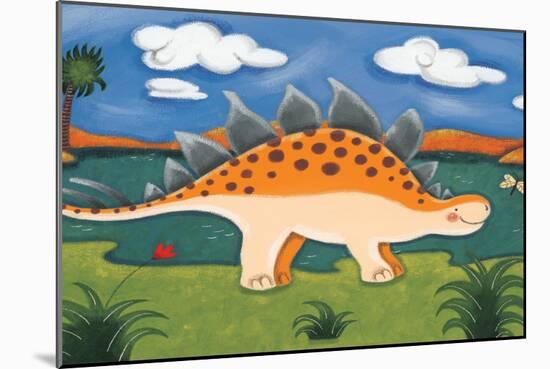 Steggy the Stegosaurus-Sophie Harding-Mounted Art Print