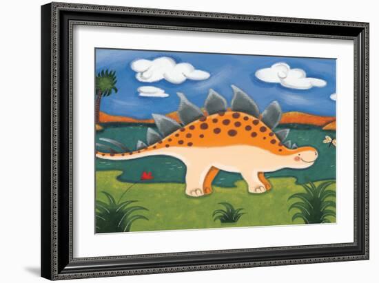 Steggy the Stegosaurus-Sophie Harding-Framed Art Print