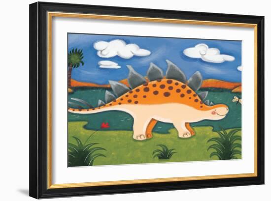 Steggy the Stegosaurus-Sophie Harding-Framed Art Print