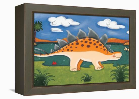 Steggy the Stegosaurus-Sophie Harding-Framed Stretched Canvas