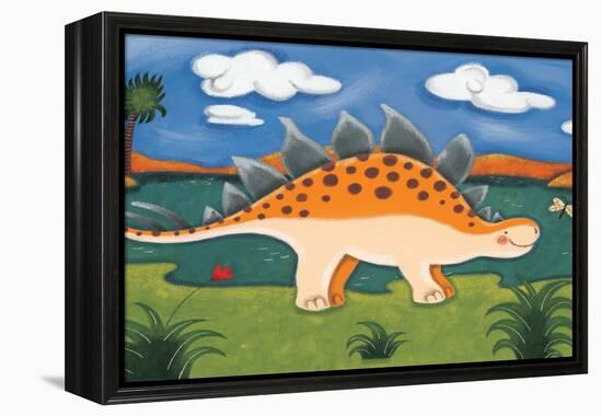 Steggy the Stegosaurus-Sophie Harding-Framed Stretched Canvas