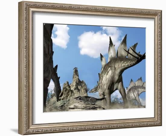 Stegosaurus Dinosaur-Jose Antonio-Framed Photographic Print