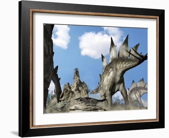 Stegosaurus Dinosaur-Jose Antonio-Framed Photographic Print