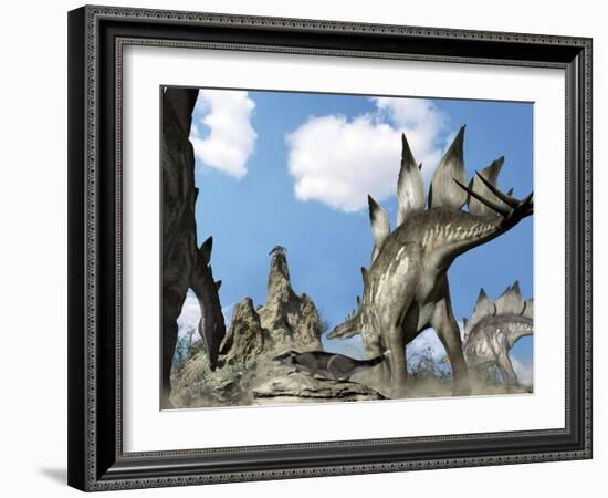 Stegosaurus Dinosaur-Jose Antonio-Framed Photographic Print