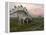 Stegosaurus Dinosaurs Grazing on Plants-null-Framed Stretched Canvas