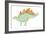 Stegosaurus Pencil Drawing with Digital Color-Stocktrek Images-Framed Art Print
