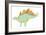 Stegosaurus Pencil Drawing with Digital Color-Stocktrek Images-Framed Art Print