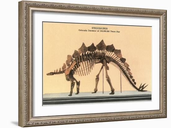 Stegosaurus Skeleton-null-Framed Premium Giclee Print