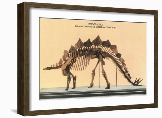 Stegosaurus Skeleton-null-Framed Premium Giclee Print