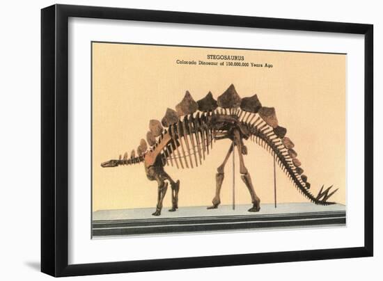 Stegosaurus Skeleton-null-Framed Premium Giclee Print