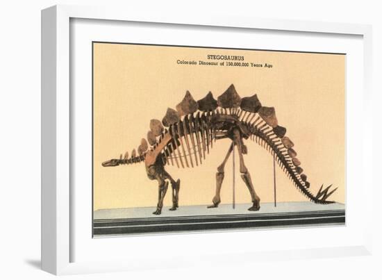 Stegosaurus Skeleton-null-Framed Art Print