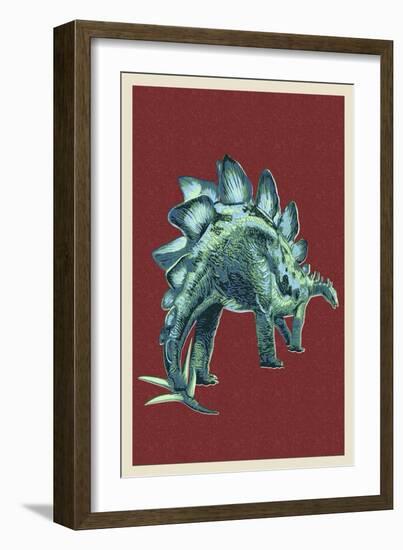 Stegosaurus-Lantern Press-Framed Art Print