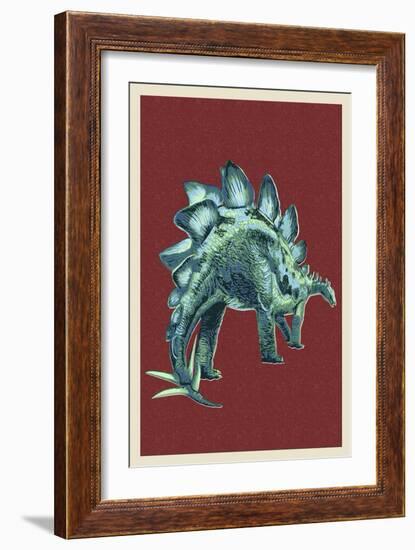 Stegosaurus-Lantern Press-Framed Art Print