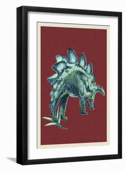 Stegosaurus-Lantern Press-Framed Art Print