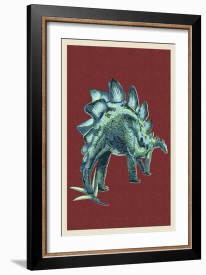 Stegosaurus-Lantern Press-Framed Art Print