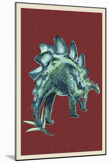 Stegosaurus-Lantern Press-Mounted Art Print