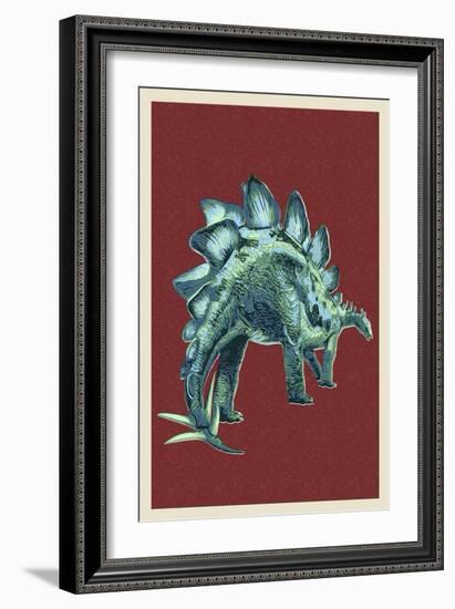 Stegosaurus-Lantern Press-Framed Art Print