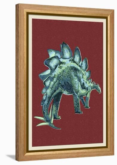 Stegosaurus-Lantern Press-Framed Stretched Canvas