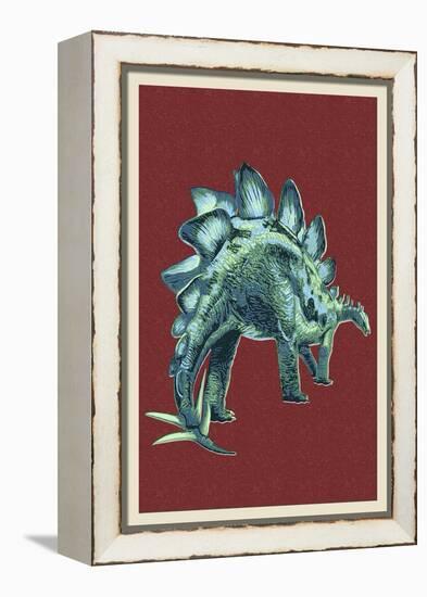 Stegosaurus-Lantern Press-Framed Stretched Canvas