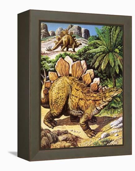 Stegosaurus-Payne-Framed Premier Image Canvas