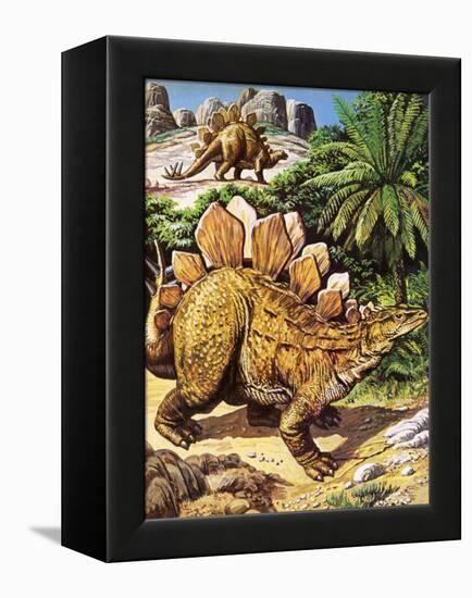 Stegosaurus-Payne-Framed Premier Image Canvas