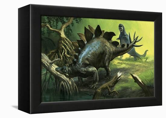 Stegosaurus-English School-Framed Premier Image Canvas