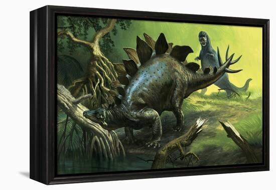 Stegosaurus-English School-Framed Premier Image Canvas