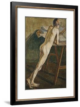Stehender Knabenakt (Knabenakt) , 1907-Christian Rohlfs-Framed Giclee Print