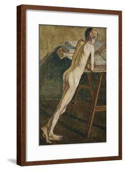 Stehender Knabenakt (Knabenakt) , 1907-Christian Rohlfs-Framed Giclee Print