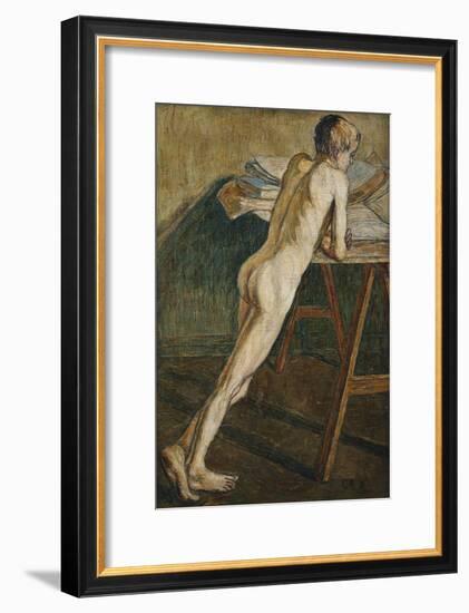 Stehender Knabenakt (Knabenakt) , 1907-Christian Rohlfs-Framed Giclee Print