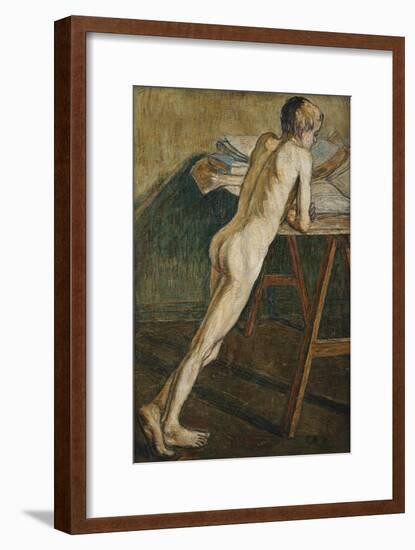 Stehender Knabenakt (Knabenakt) , 1907-Christian Rohlfs-Framed Giclee Print